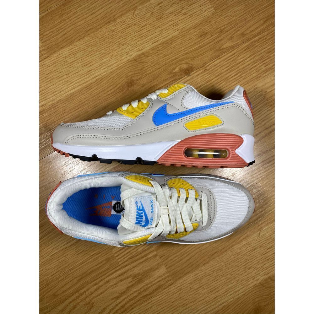 Nike Air Max 90 Womens light bone Sulphur multicolor shoes DJ9991-100 Size 8